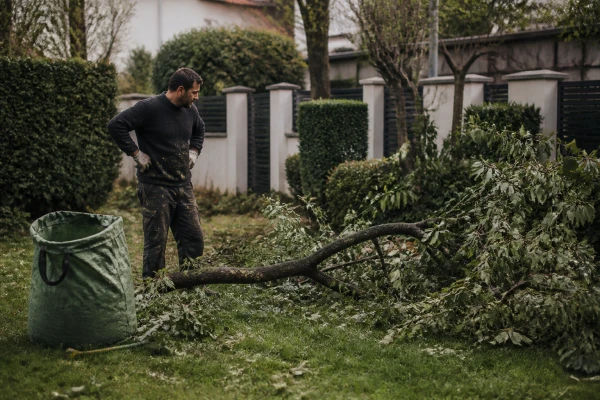 Nettoyage jardin après tempête Lisses